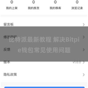 比特派最新教程 解决Bitpie钱包常见使用问题