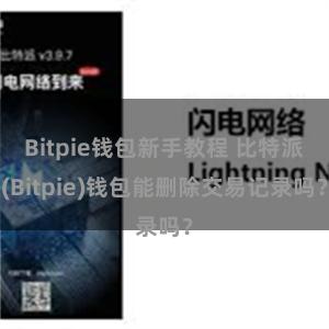 Bitpie钱包新手教程 比特派(Bitpie)钱包能删除交易记录吗？