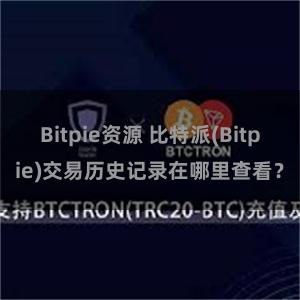 Bitpie资源 比特派(Bitpie)交易历史记录在哪里查看？