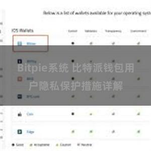 Bitpie系统 比特派钱包用户隐私保护措施详解