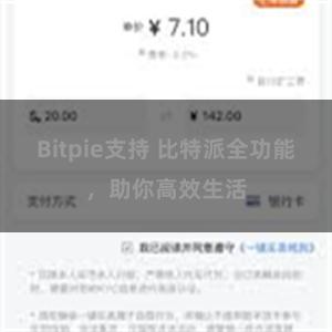 Bitpie支持 比特派全功能，助你高效生活