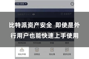 比特派资产安全  即使是外行用户也能快速上手使用