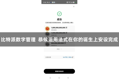 比特派数字管理  恭候运用法式在你的诞生上安设完成